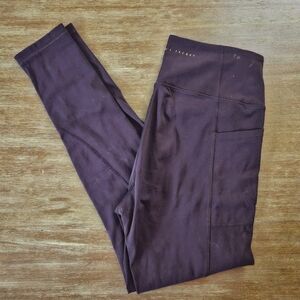 Victoria's Secret Dark Purple Leggings Plum Workout Pants Size 12 Womens Pants